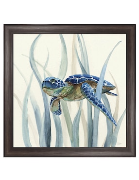 Cuadro decorativo Tortuga en pasto marino II de Nan técnica mixta Cuadros Jr