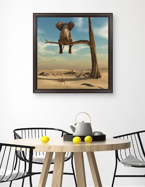 Cuadro decorativo Elefante en árbol del desierto de DP Gallery técnica mixta Cuadros Jr