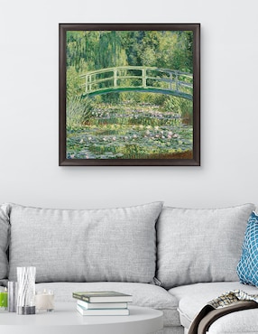 Cuadro decorativo Monet – Puente japonés de nenúfares de Portfolio Arts Group técnica mixta Cuadros Jr