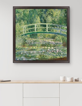 Cuadro decorativo Monet – Puente japonés de nenúfares de Portfolio Arts Group técnica mixta Cuadros Jr