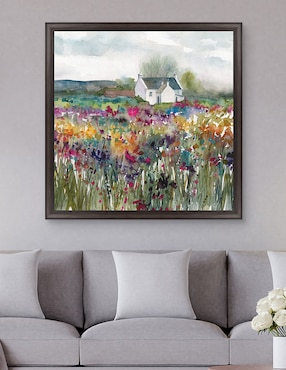 Cuadro decorativo Cabaña de flores silvestres de Carol Robinson técnica mixta Cuadros Jr
