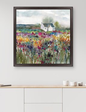 Cuadro decorativo Cabaña de flores silvestres de Carol Robinson técnica mixta Cuadros Jr
