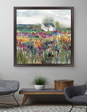 Cuadro decorativo Cabaña de flores silvestres de Carol Robinson técnica mixta Cuadros Jr