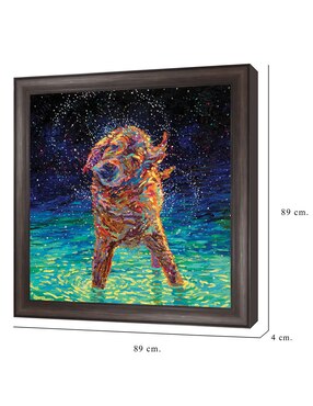 Cuadro decorativo Nado a la luz de la luna de Iris Scott técnica mixta Cuadros Jr