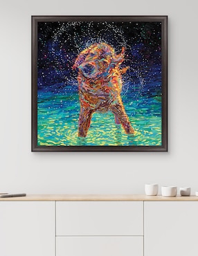 Cuadro decorativo Nado a la luz de la luna de Iris Scott técnica mixta Cuadros Jr