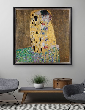 Cuadro decorativo El beso de Gustav Klimt técnica mixta Cuadros Jr