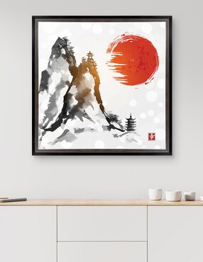 Cuadro decorativo Templo de la Montaña del Sol de DP Gallery técnica mixta Cuadros Jr