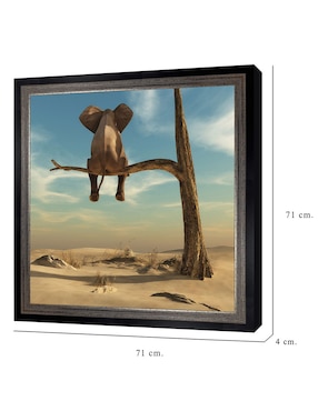 Cuadro decorativo Elefante en árbol del desierto de DP Gallery técnica mixta Cuadros Jr