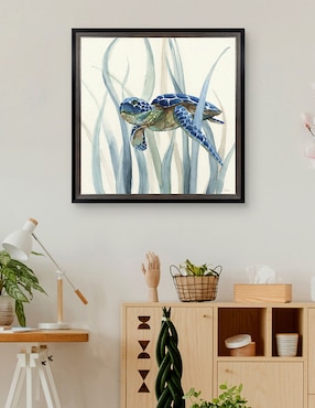 Cuadro decorativo Tortuga en pasto marino II de Nan técnica mixta Cuadros Jr
