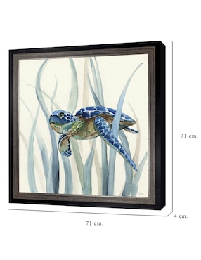 Cuadro decorativo Tortuga en pasto marino II de Nan técnica mixta Cuadros Jr