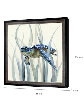 Cuadro decorativo Tortuga en pasto marino II de Nan técnica mixta Cuadros Jr