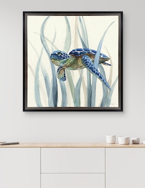 Cuadro decorativo Tortuga en pasto marino II de Nan técnica mixta Cuadros Jr
