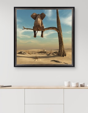 Cuadro decorativo Elefante en árbol del desierto de DP Gallery técnica mixta Cuadros Jr