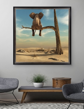 Cuadro decorativo Elefante en árbol del desierto de DP Gallery técnica mixta Cuadros Jr