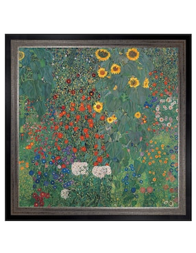Cuadro decorativo Jardín con girasoles de Gustav Klimt técnica mixta Cuadros Jr