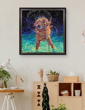 Cuadro decorativo Nado a la luz de la luna de Iris Scott técnica mixta Cuadros Jr