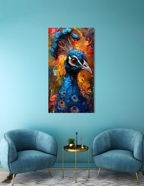 Cuadro decorativo Generica Animal pavo real