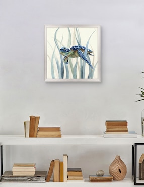 Cuadro decorativo Tortuga en pasto marino II de Nan técnica mixta Cuadros Jr