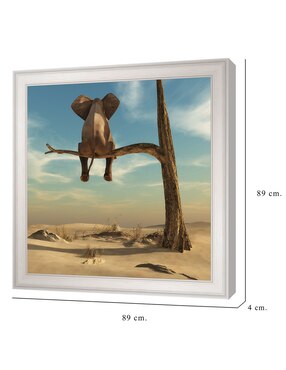 Cuadro decorativo Elefante en árbol del desierto de DP Gallery técnica mixta Cuadros Jr