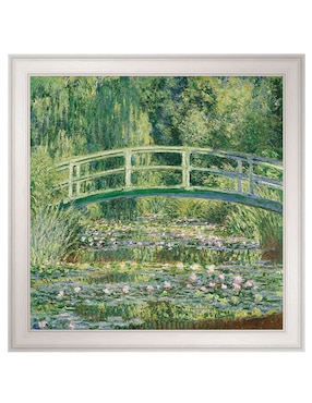 Cuadro decorativo Monet – Puente japonés de nenúfares de Portfolio Arts Group técnica mixta Cuadros Jr