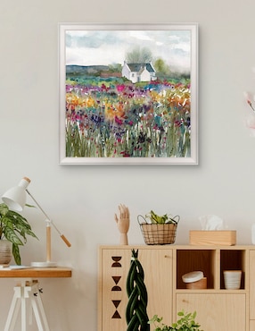 Cuadro decorativo Cabaña de flores silvestres de Carol Robinson técnica mixta Cuadros Jr