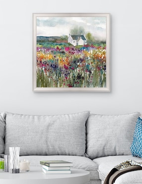 Cuadro decorativo Cabaña de flores silvestres de Carol Robinson técnica mixta Cuadros Jr