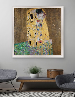 Cuadro decorativo El beso de Gustav Klimt técnica mixta Cuadros Jr