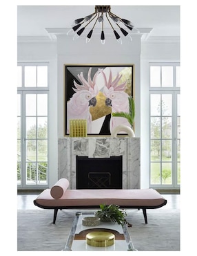 Pintura Rose Birds técnica acrílico Jackies Mirrors Aves