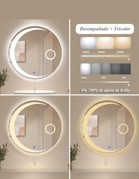 Espejo con luz Bossa Muebles Luna