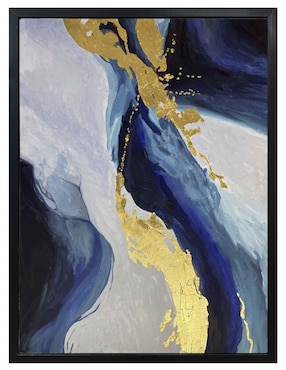 Pintura Remolino de oro técnica mixta Jackies Mirrors Abstracto