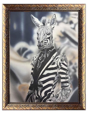 Pintura Lord Zebra De Gala técnica óleo Lune Art Gallery Animalart