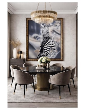 Pintura Lord Zebra De Gala técnica óleo Lune Art Gallery Animalart