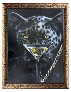 Pintura Un Trago En El Safari II técnica óleo Lune Art Gallery Animalart