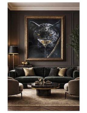 Pintura Un Trago En El Safari II técnica óleo Lune Art Gallery Animalart