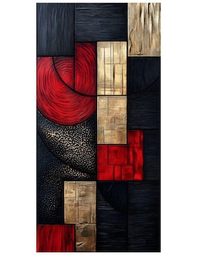Cuadro decorativo Generica Geométrico Texturas Metálicas