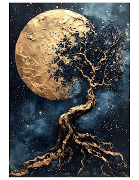 Cuadro decorativo Generica Paisaje Eclipse Dorado