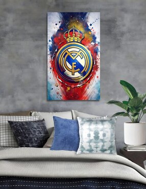 Cuadro decorativo generica fútbol escudo real madrid 90 x 122 cm