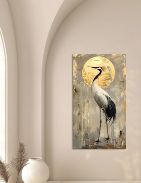 Cuadro decorativo generica animal grulla real 70 x 100 cm
