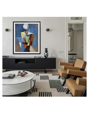 Pintura Pensador técnica acrílico Jackies Mirrors Cubista