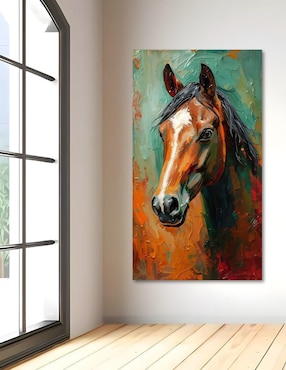 Cuadro decorativo generica animal caballo óleo 40 x 60 cm