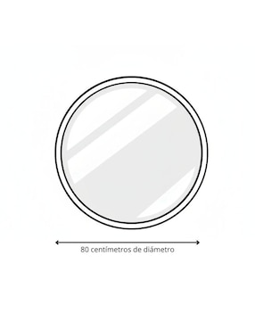 Espejo circular Ecléctico Aura Blanca