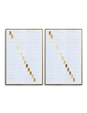 Cuadro decorativo Canvas Art Mx Gota con hoja de oro