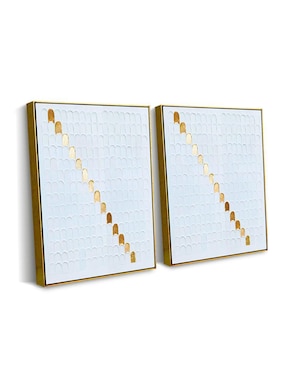 Cuadro decorativo Canvas Art Mx Gota con hoja de oro
