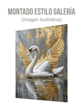 Cuadro decorativo Generica Animal Cisne Ocre