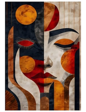 Cuadro decorativo Generica impreso geométrico Rostro Cubista