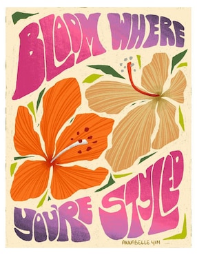 Cuadro decorativo Generica Frase Bloom Where Youre Style