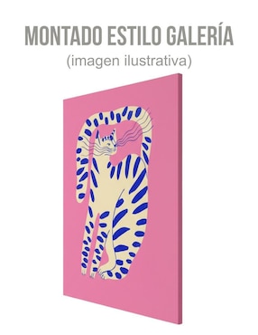 Cuadro decorativo Generica Animal Gato Azul