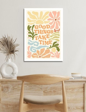 Cuadro decorativo Generica Impresión Frases Good Things Take Time