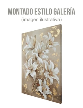 Cuadro decorativo Generica Impresión Botánica Flor Lili Café