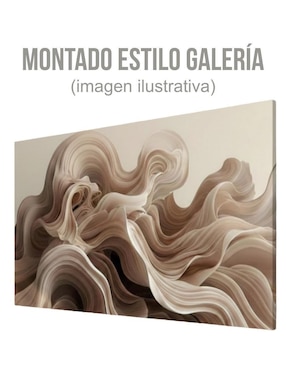 Cuadro decorativo Generica Abstracto Ondas Crema Impresión